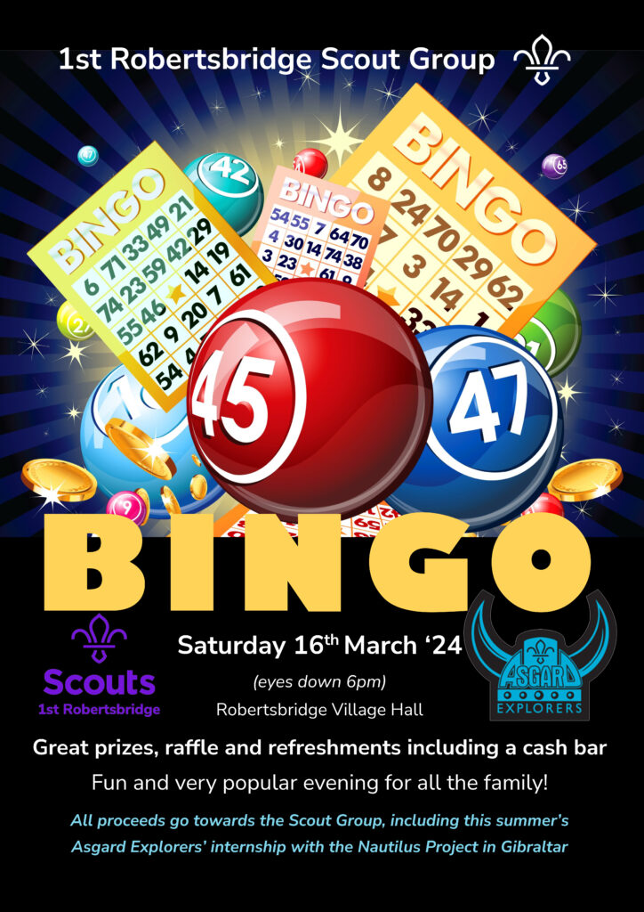 1st Robertsbridge Scout Group Bingo