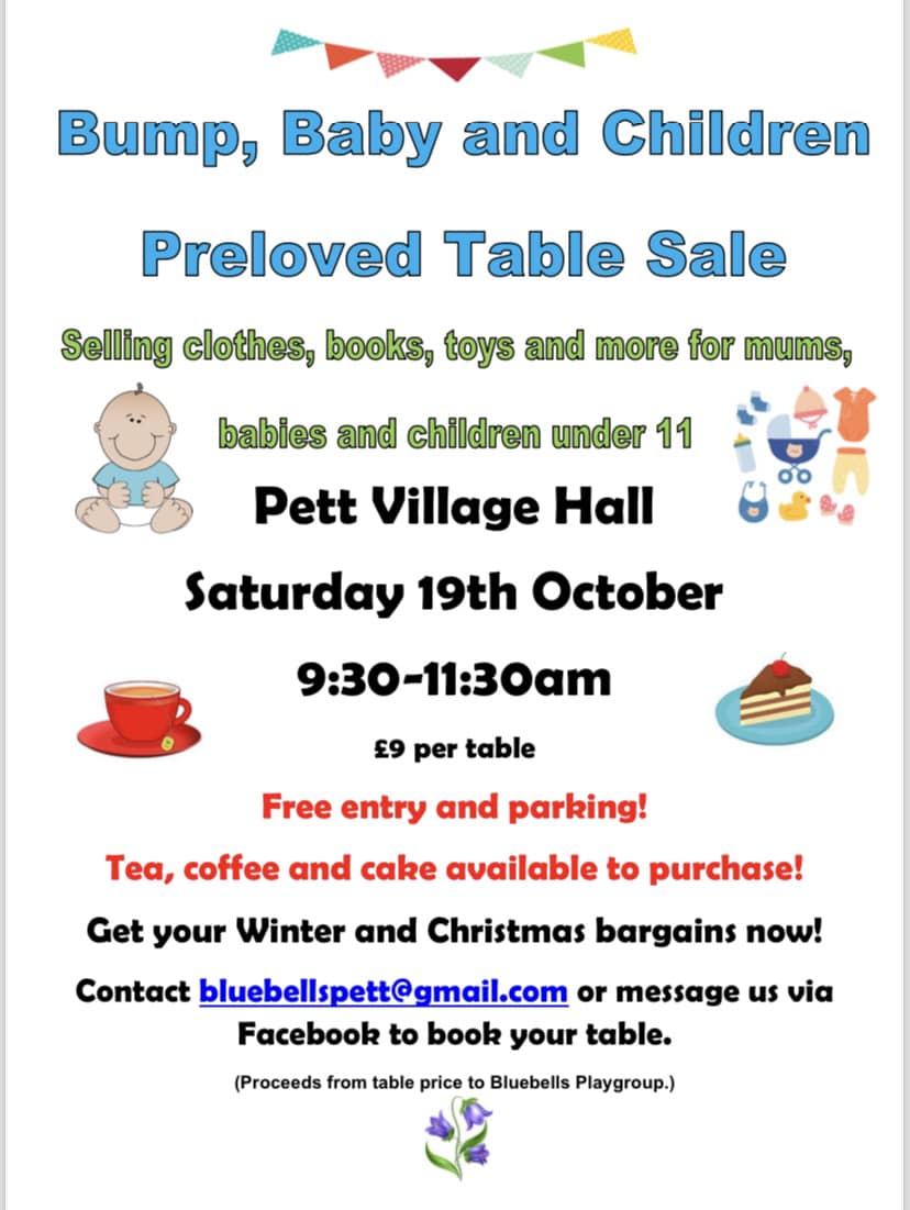 Bump, Baby and Children Preloved Table Sale