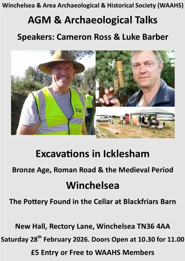 WAAHS AGM including Talks by two Archaeologists
