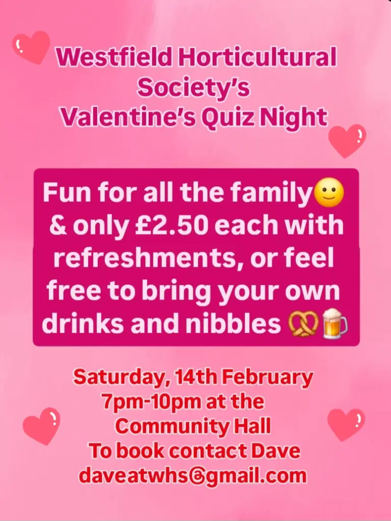 Westfield Horticultural Society’s Valentine Quiz
