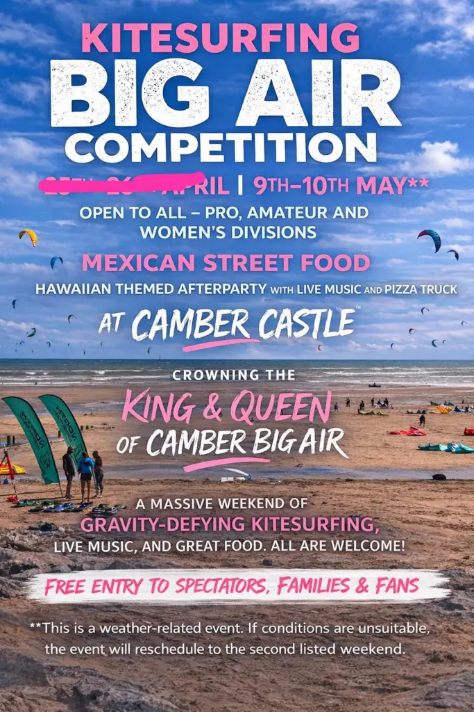 Camber Sands Open – Big Air Kitesurfing