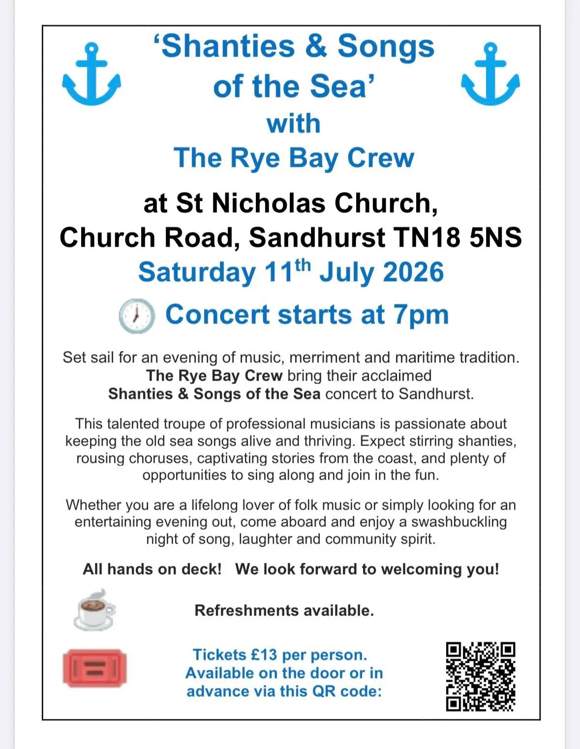 'Shanties & Songs of the Sea' at St Nicholas