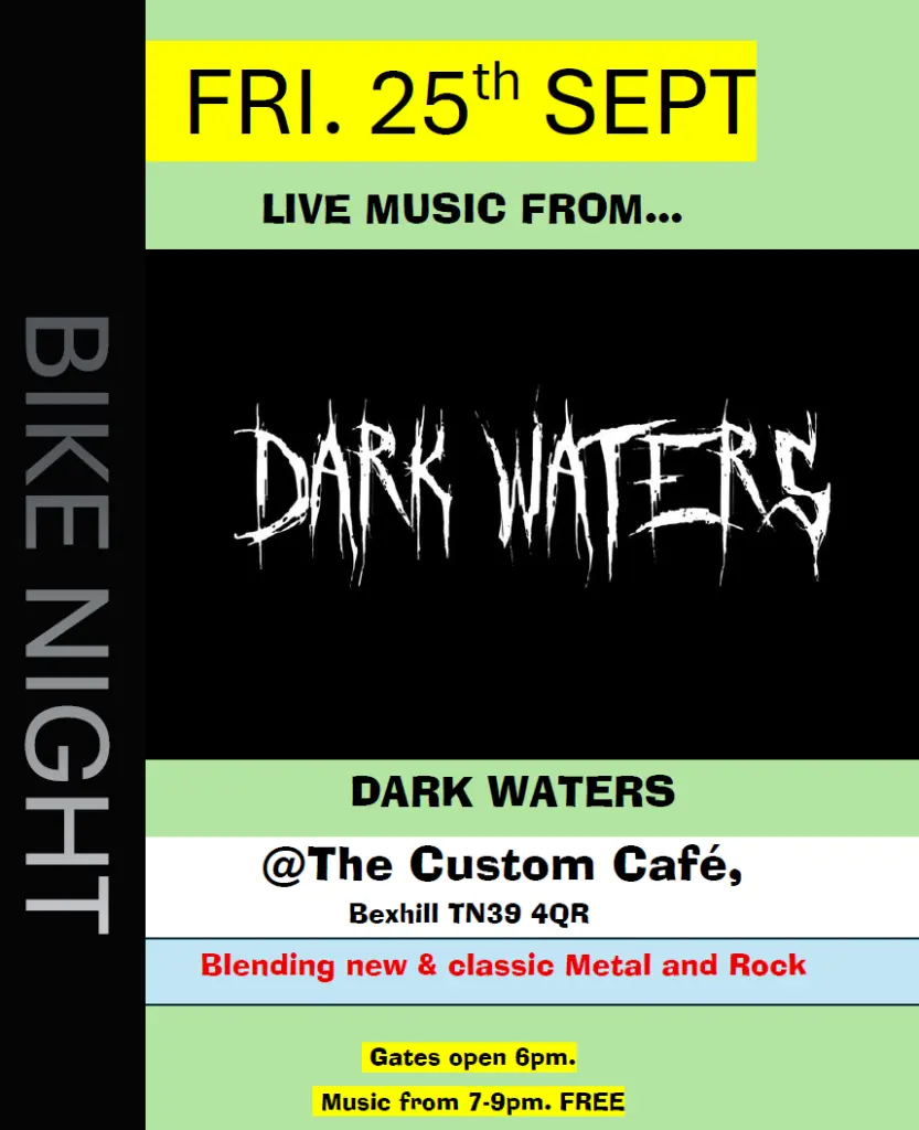 Bike Night with live band: Dark Waters