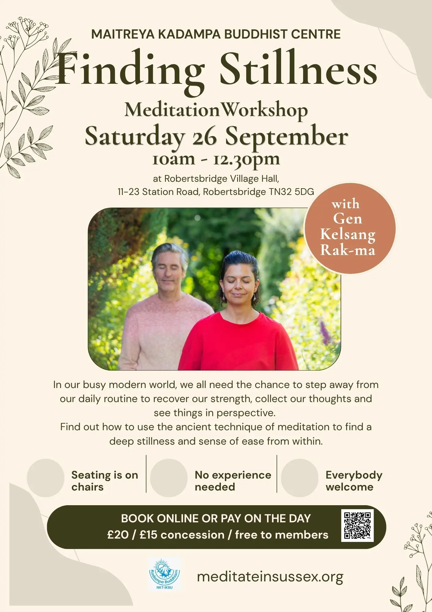 Finding Stillness Meditation Workshop Finding Stillness Meditation Workshop