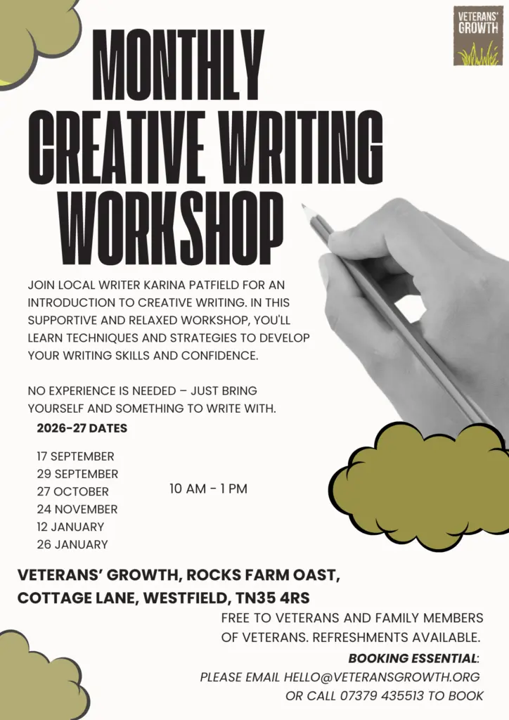 Monthly Creative Writing Workshop for Veterans Monthly Creative Writing Workshop for Veterans