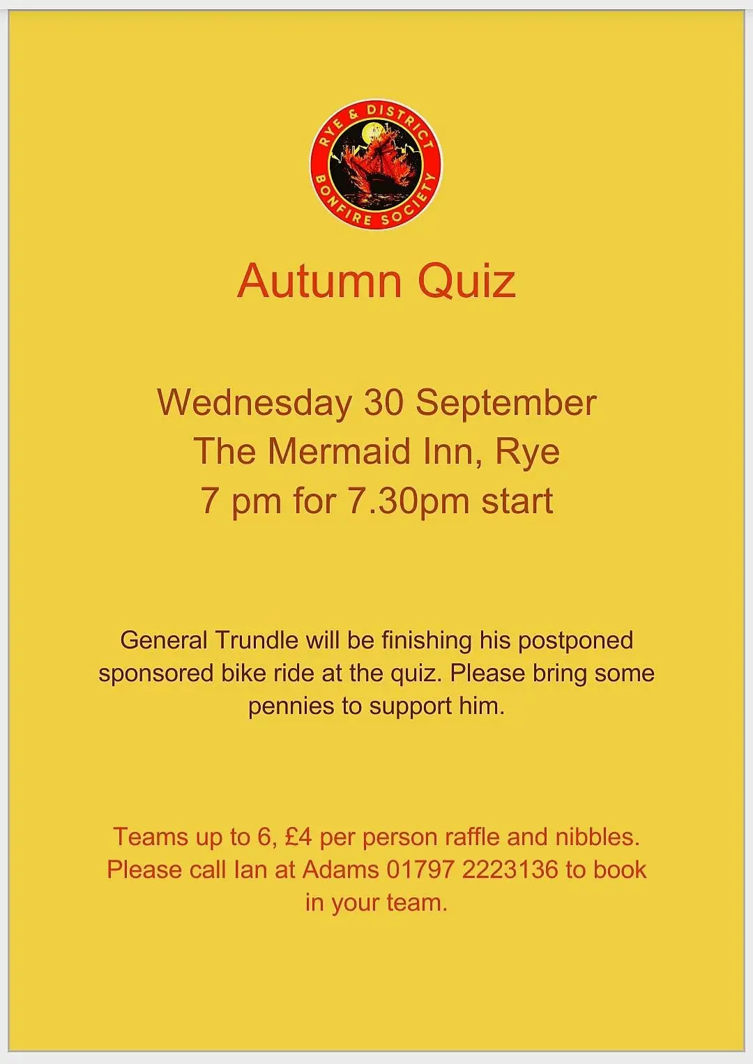 Rye Bonfire Autumn Quiz