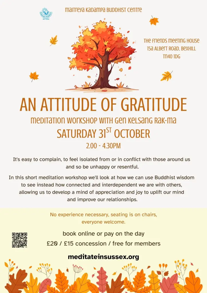 An Attitude of Gratitude meditation workshop